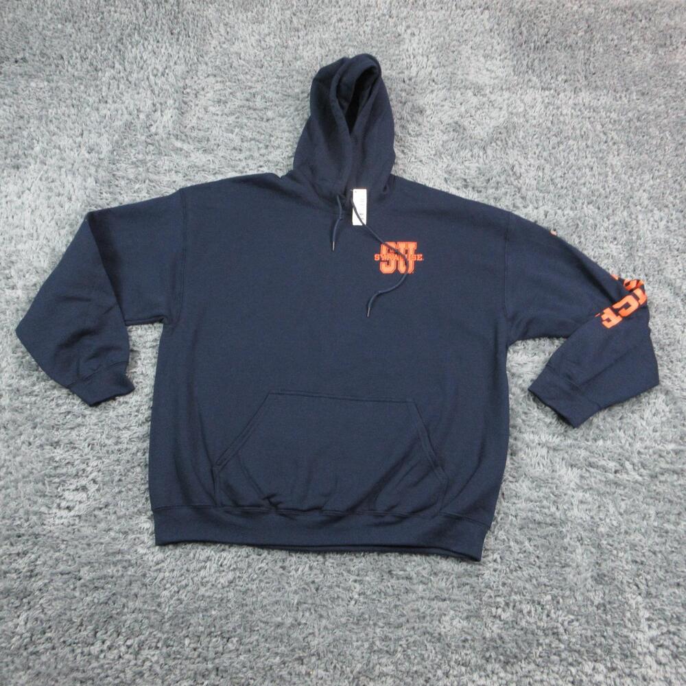 Syracuse Orange Hoodie Sweatshirt Mens XL Blue NCAA College Gildan NWT